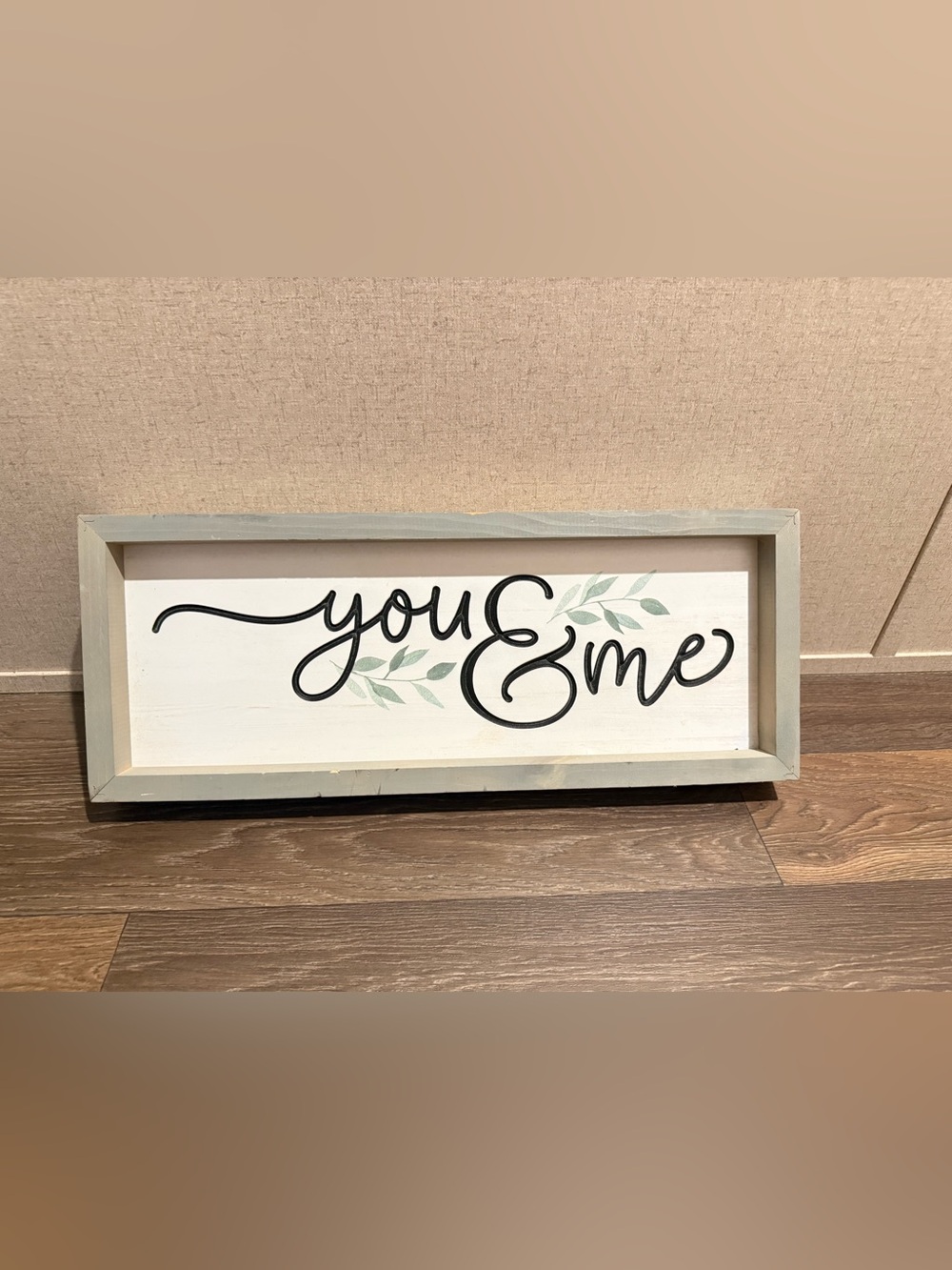 You & Me Script Wall Sign
